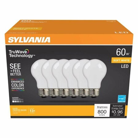 SYLVANIA TW LED BULB A19 WW 60W 6PK 40748